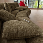 Custom Sofa Slipcover — Blossom · Espresso Bark