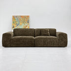 Custom Sofa Slipcover — Blossom · Espresso Bark