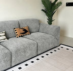 Custom Sofa Slipcover — Blossom · Frosted Glacier