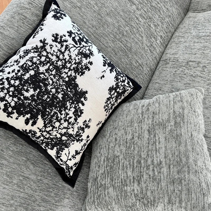 Custom Sofa Slipcover — Blossom · Frosted Glacier
