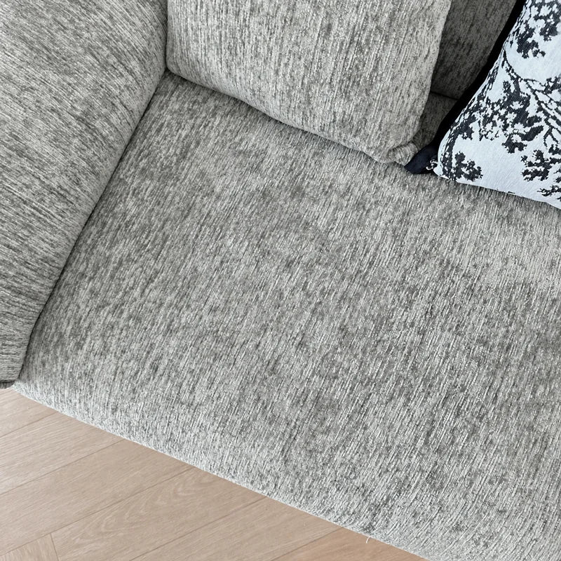 Custom Sofa Slipcover — Blossom · Frosted Glacier