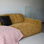 Custom Sofa Slipcover — Blossom · Golden Saffron