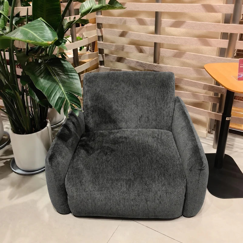 Custom Sofa Slipcover — Blossom · Graphite Slate