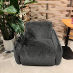 Custom Sofa Slipcover — Blossom · Graphite Slate