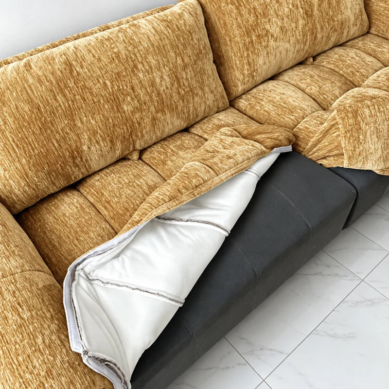 Custom Sofa Slipcover — Blossom · Honey Citrine