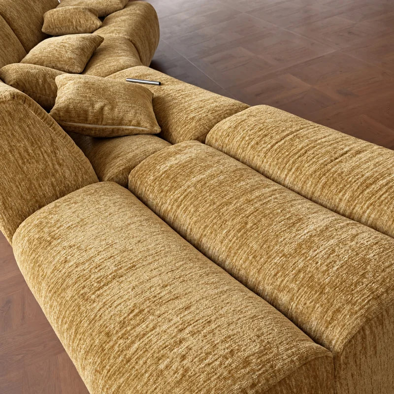 Custom Sofa Slipcover — Blossom · Honey Citrine