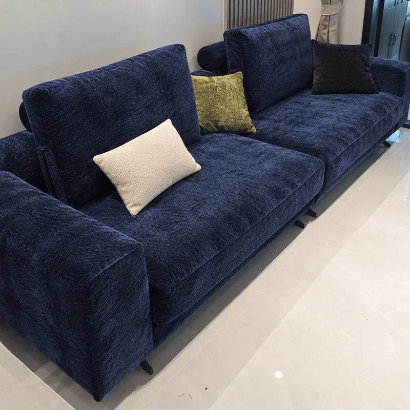 Custom Sofa Slipcover — Blossom · Midnight Admiral