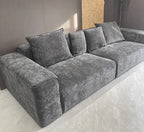 Custom Sofa Slipcover — Blossom · Platinum Drift