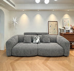 Custom Sofa Slipcover — Blossom · Platinum Drift