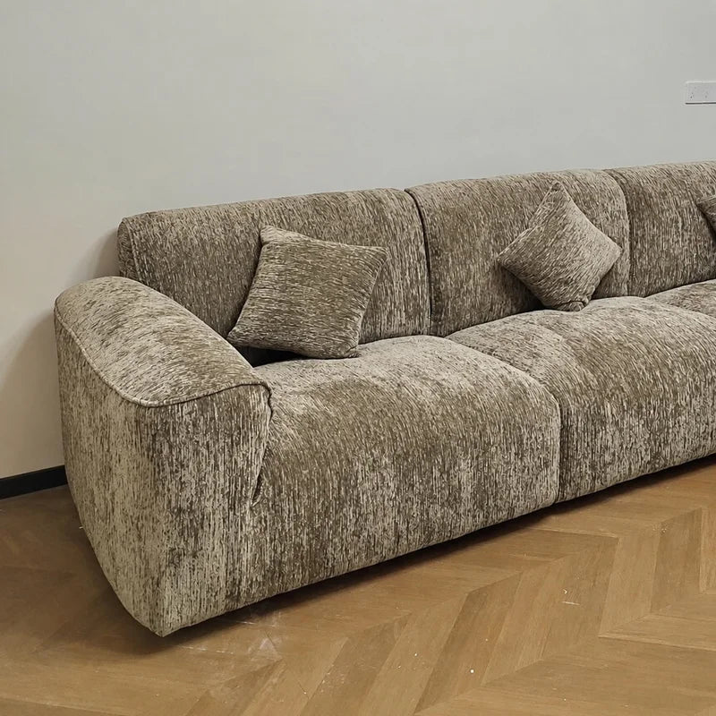 Custom Sofa Slipcover — Blossom · Sahara Camel