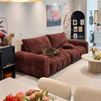 Custom Sofa Slipcover — Blossom · Terracotta Rouge