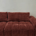 Custom Sofa Slipcover — Blossom · Terracotta Rouge