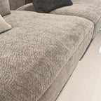Custom Sofa Slipcover — Blossom · Truffle Taupe