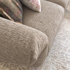 Custom Sofa Slipcover — Blossom · Truffle Taupe