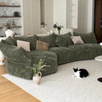 Custom Sofa Slipcover — Blossom · Woodland Moss