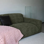 Custom Sofa Slipcover — Blossom · Woodland Moss