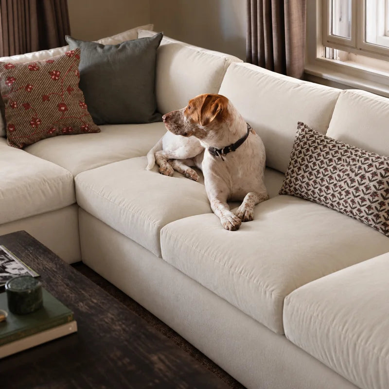 Custom Sofa Slipcover — Performance HH200 · Soft Warm Ivory
