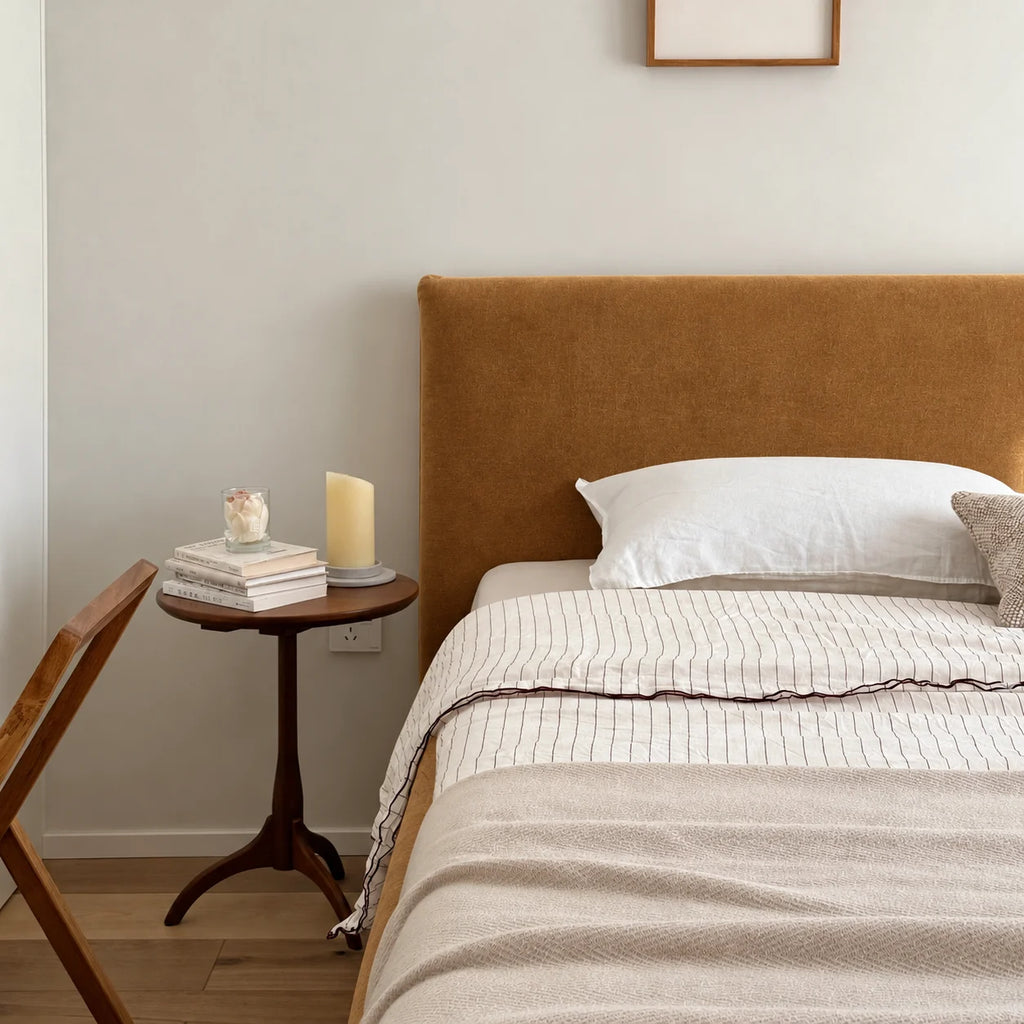 Custom Bed Frame Cover — Performance HH200 · Caramel