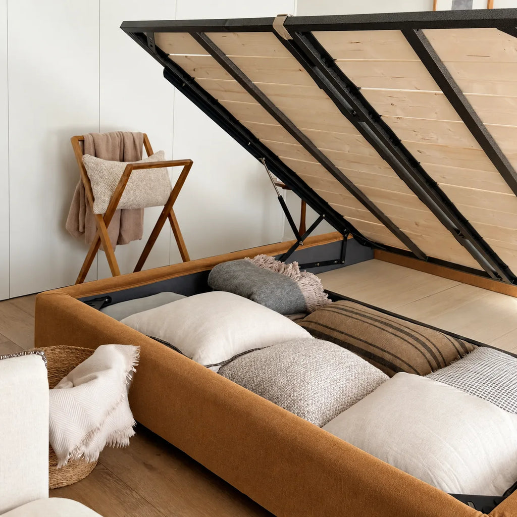 Custom Bed Frame Cover — Performance HH200 · Caramel