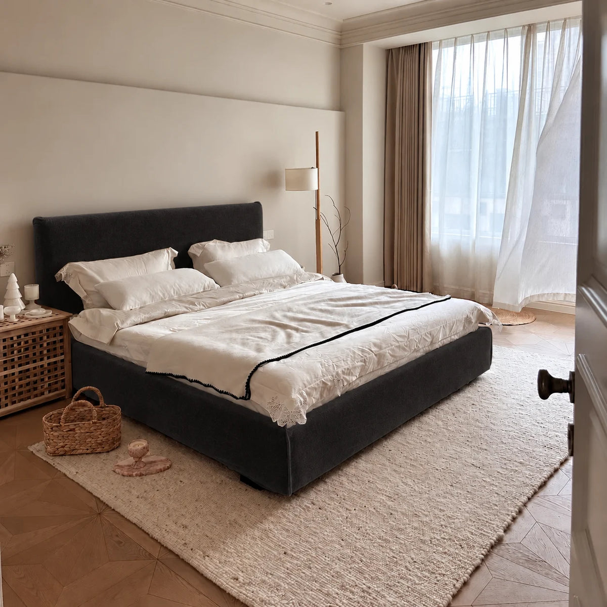 Custom Bed Frame Cover — Performance HH200 · Charcoal