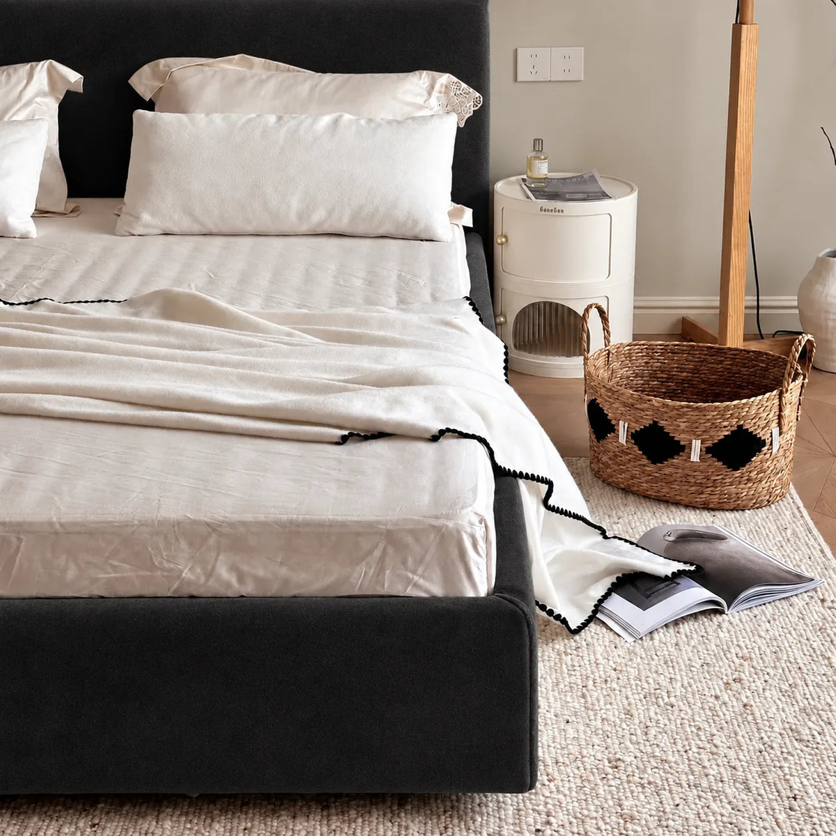 Custom Bed Frame Cover — Performance HH200 · Charcoal