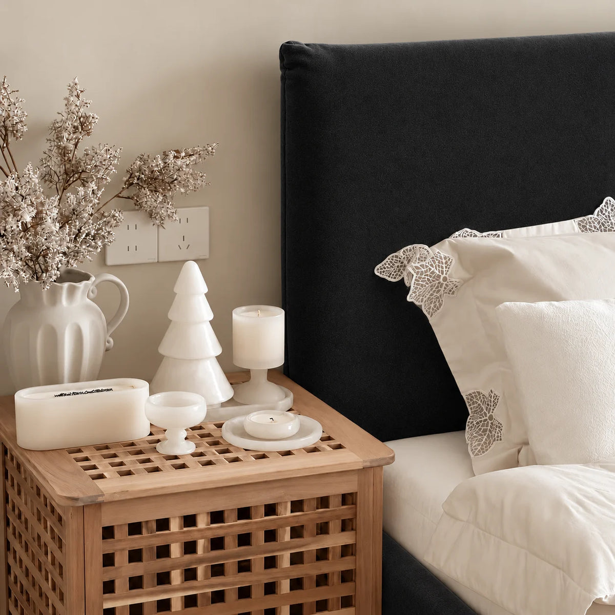 Custom Bed Frame Cover — Performance HH200 · Charcoal