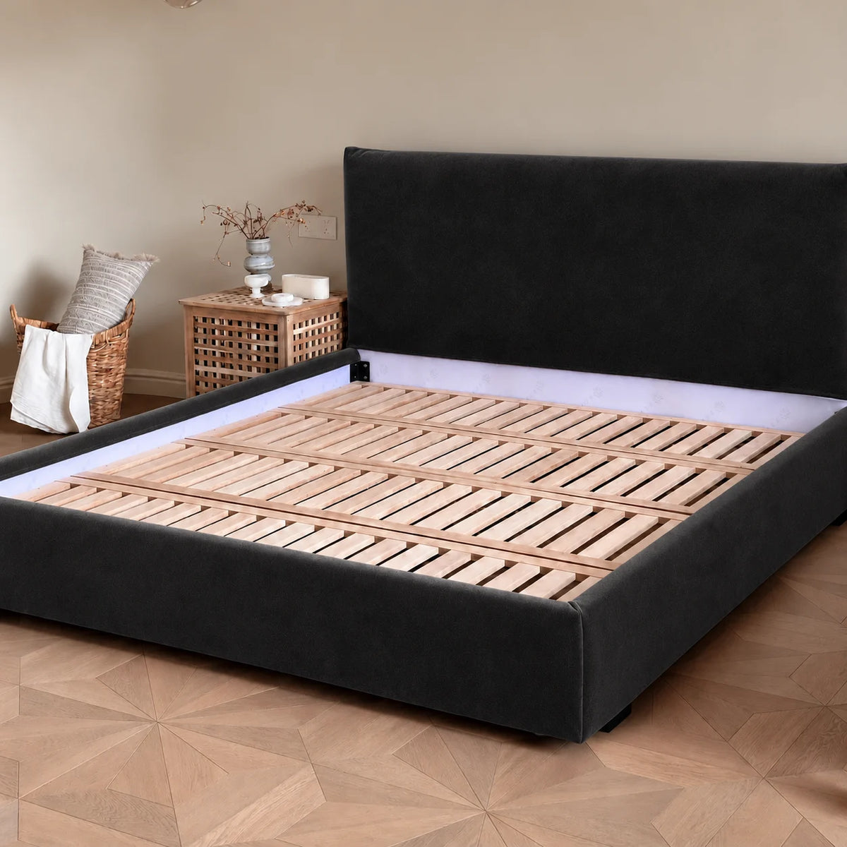 Custom Bed Frame Cover — Performance HH200 · Charcoal