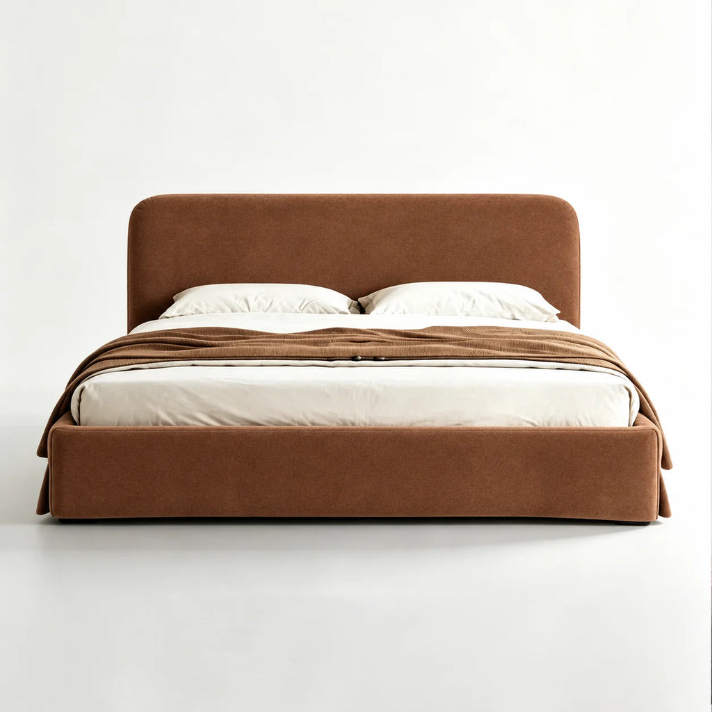 Custom Bed Frame Cover — Performance HH200 · Chestnut Brown