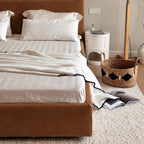 Custom Bed Frame Cover — Performance HH200 · Chestnut Brown