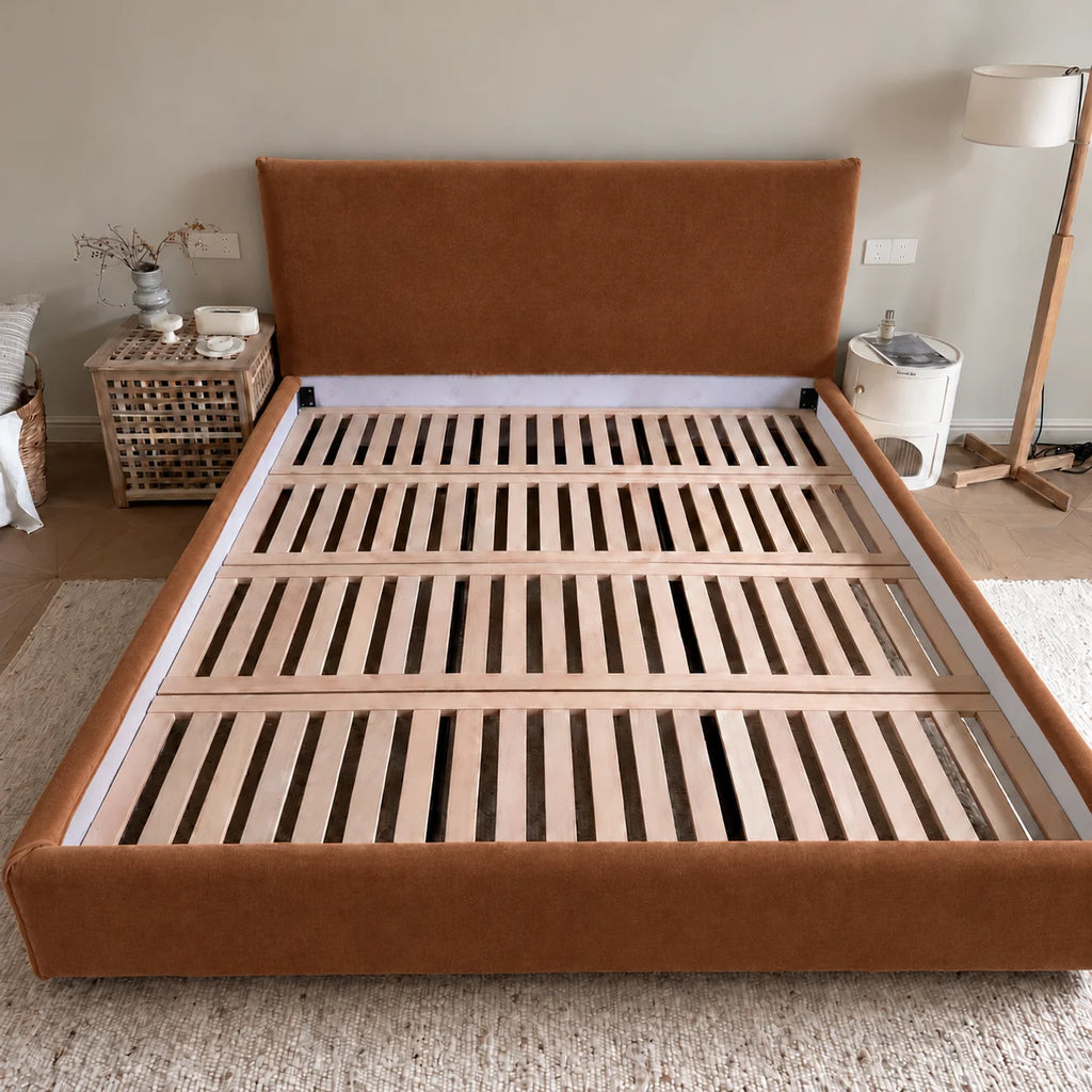 Custom Bed Frame Cover — Performance HH200 · Chestnut Brown