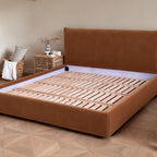 Custom Bed Frame Cover — Performance HH200 · Chestnut Brown