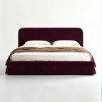 Custom Bed Frame Cover — Performance HH200 · Deep Burgundy Plum