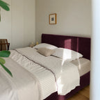 Custom Bed Frame Cover — Performance HH200 · Deep Burgundy Plum