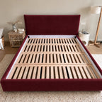 Custom Bed Frame Cover — Performance HH200 · Deep Burgundy