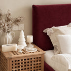 Custom Bed Frame Cover — Performance HH200 · Deep Burgundy