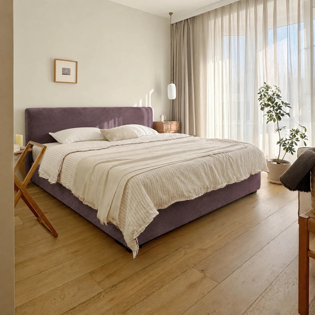 Custom Bed Frame Cover — Performance HH200 · Dusty Plum