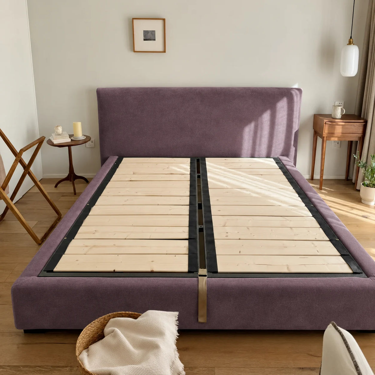Custom Bed Frame Cover — Performance HH200 · Dusty Plum