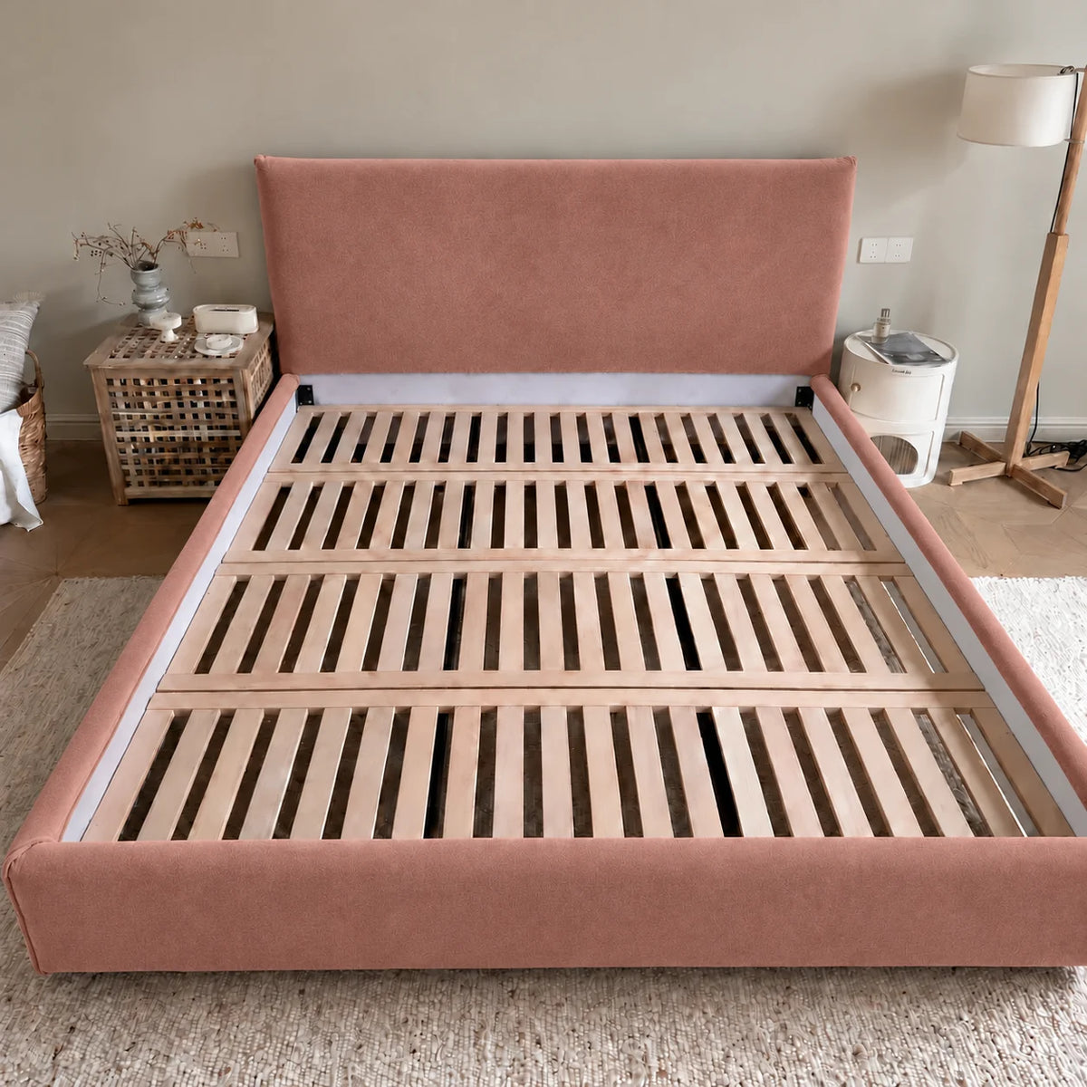 Custom Bed Frame Cover — Performance HH200 · Dusty Rose