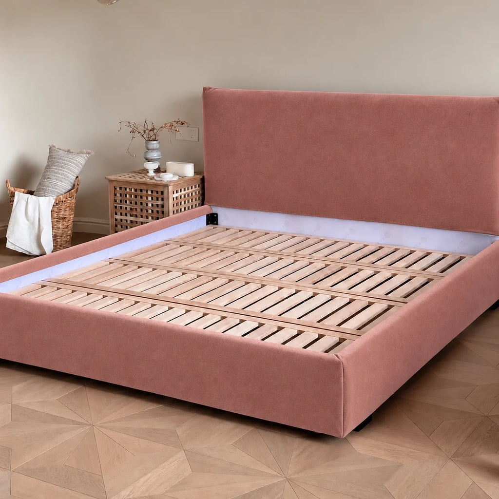 Custom Bed Frame Cover — Performance HH200 · Dusty Rose