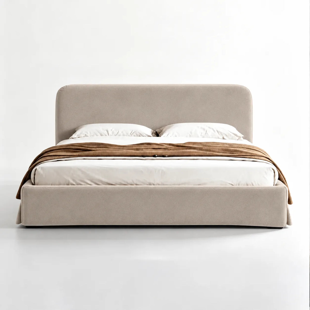 Custom Bed Frame Cover — Performance HH200 · Greige