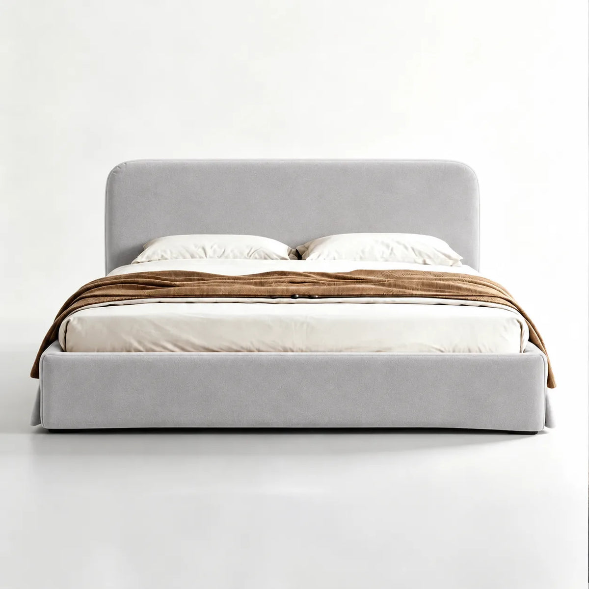 Custom Bed Frame Cover — Performance HH200 · Soft Silver Gray