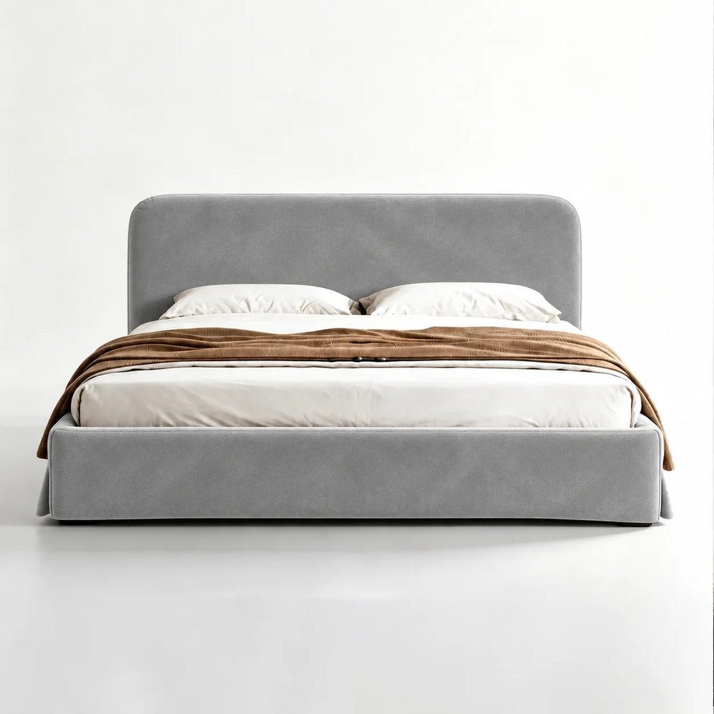 Custom Bed Frame Cover — Performance HH200 · Soft Silver Gray
