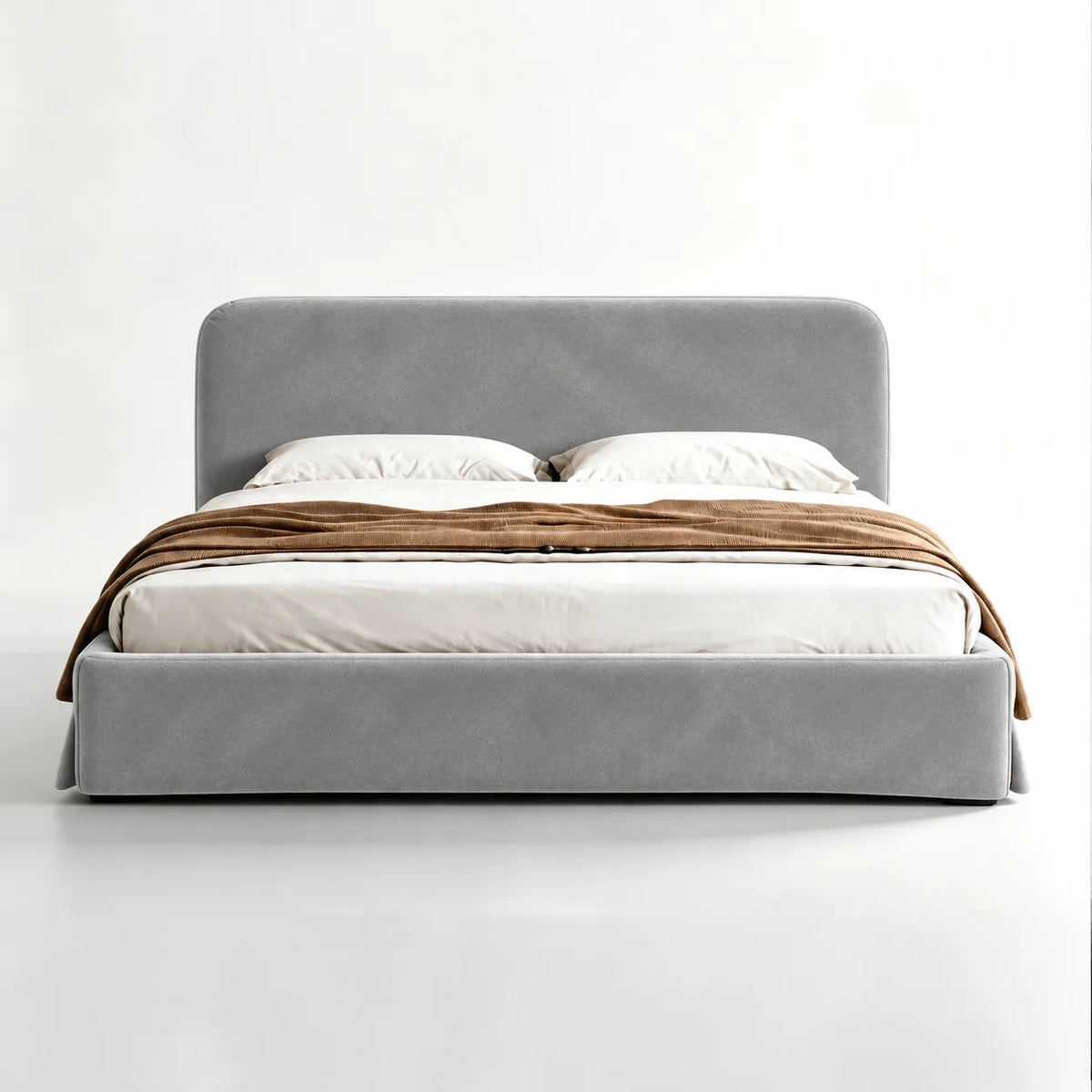 Custom Bed Frame Cover — Performance HH200 · Soft Silver Gray