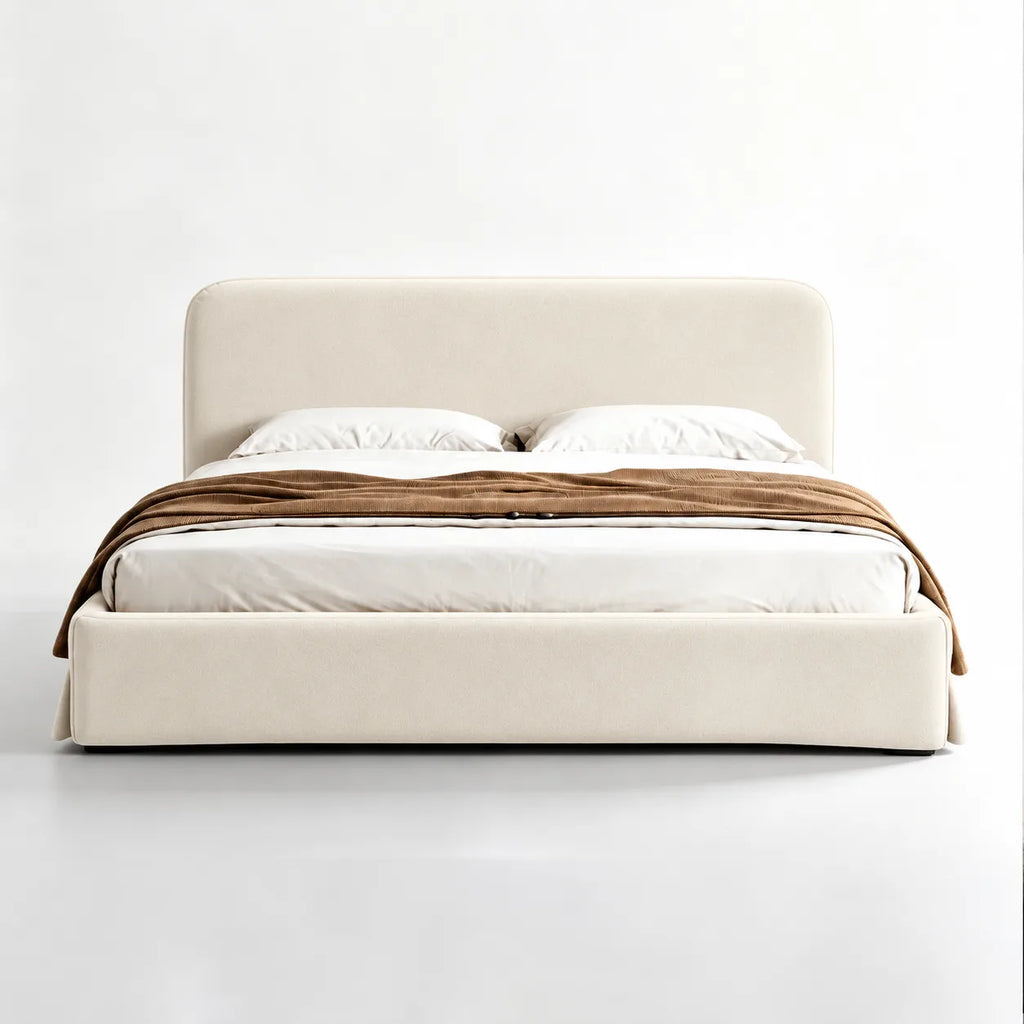 Custom Bed Frame Cover — Performance HH200 · Soft Warm Ivory White