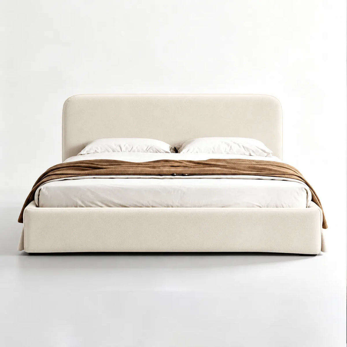 Custom Bed Frame Cover — Performance HH200 · Soft Warm Ivory White