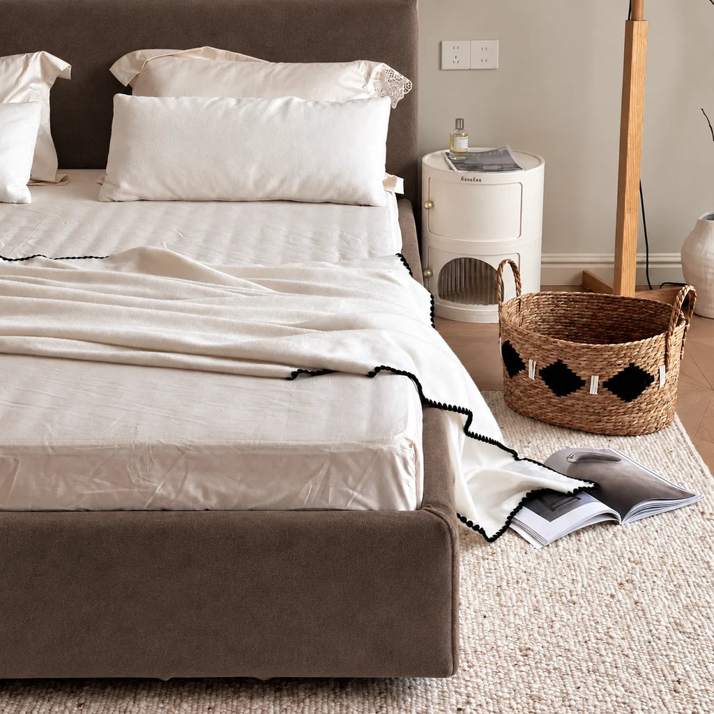 Custom Bed Frame Cover — Performance HH200 · Taupe