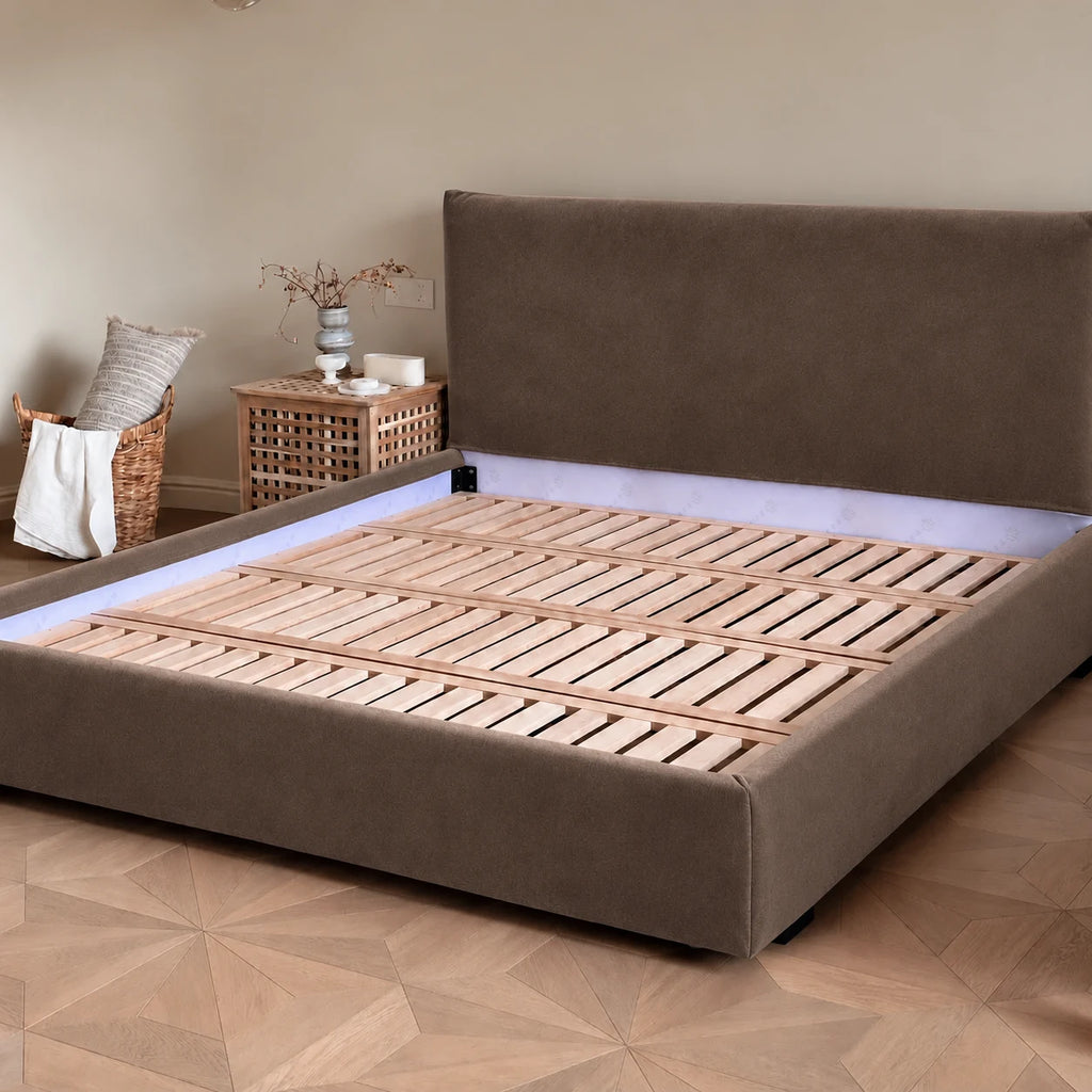 Custom Bed Frame Cover — Performance HH200 · Taupe