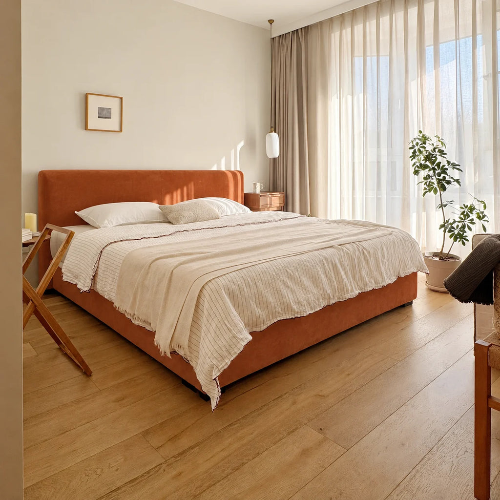 Custom Bed Frame Cover — Performance HH200 · Terracotta