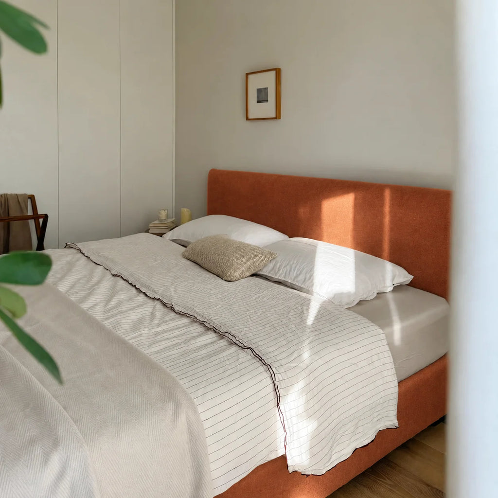Custom Bed Frame Cover — Performance HH200 · Terracotta