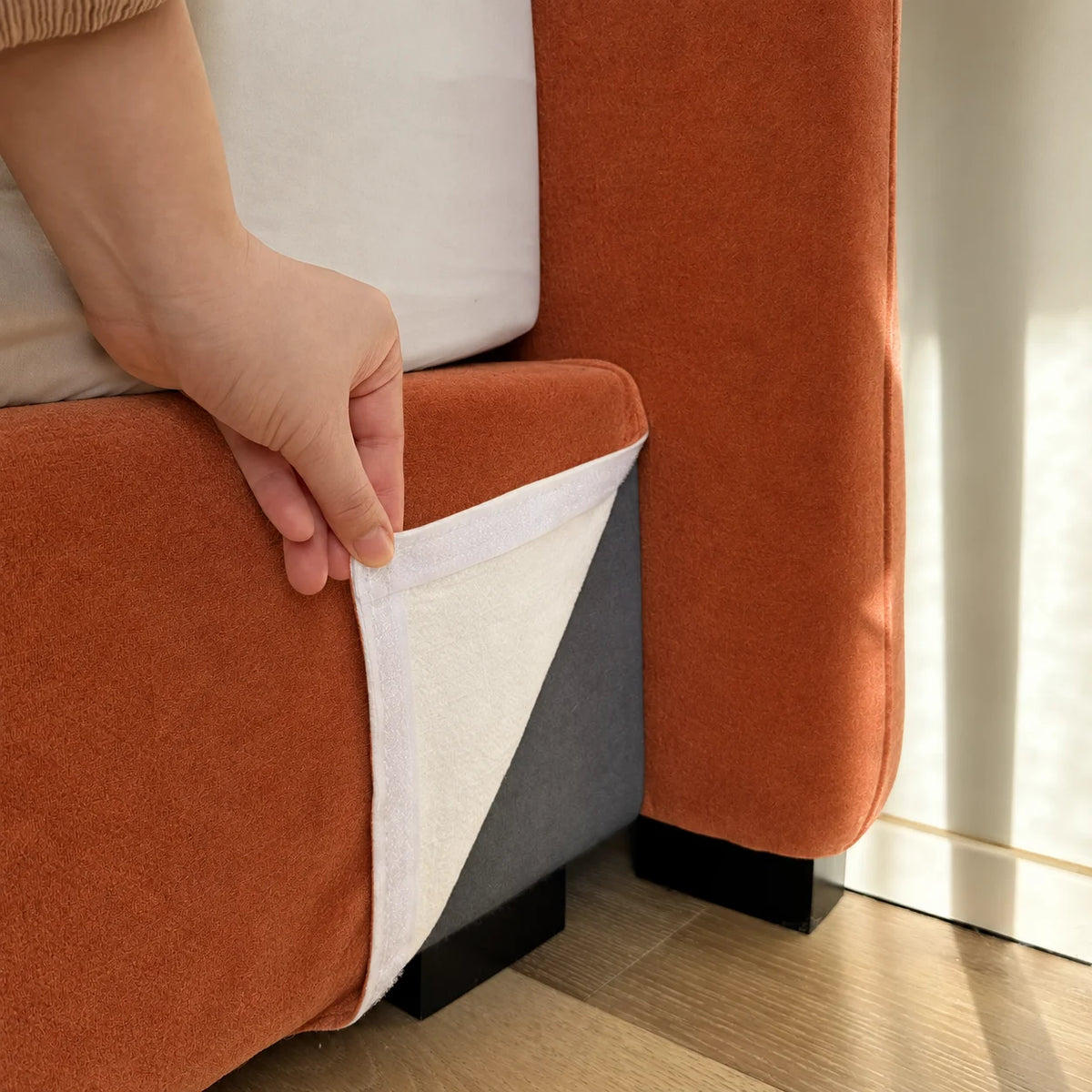 Custom Bed Frame Cover — Performance HH200 · Terracotta